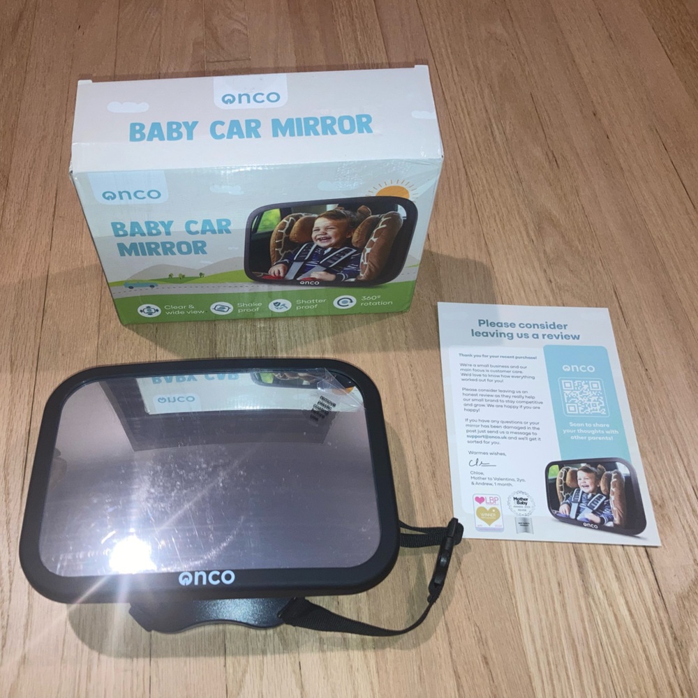 NIB Onco Black‎ Baby Toddler Kid Car Mirror Vehicle Accessory Child Safety Watch